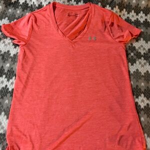 Under Armour Bright Coral V-Neck Tee